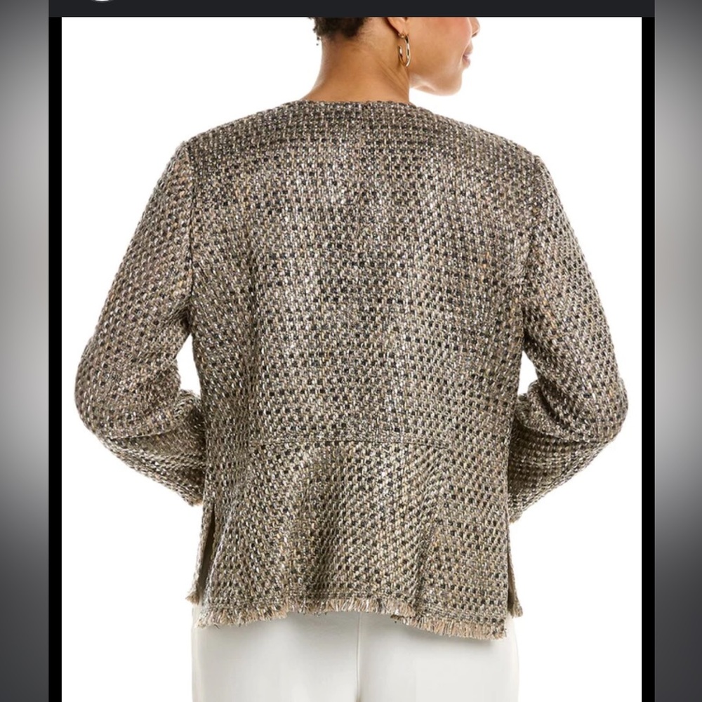 Lafayette 148 Tweed Patterned Jacket sz 6 Blazer textured like new